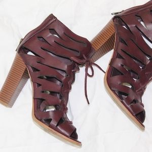 Aldo Strappy Chunky Gladiator Heels, Purple
